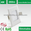 2014 china CE ROHS SAA led 4W square panel light wholesale price